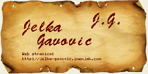 Jelka Gavović vizit kartica